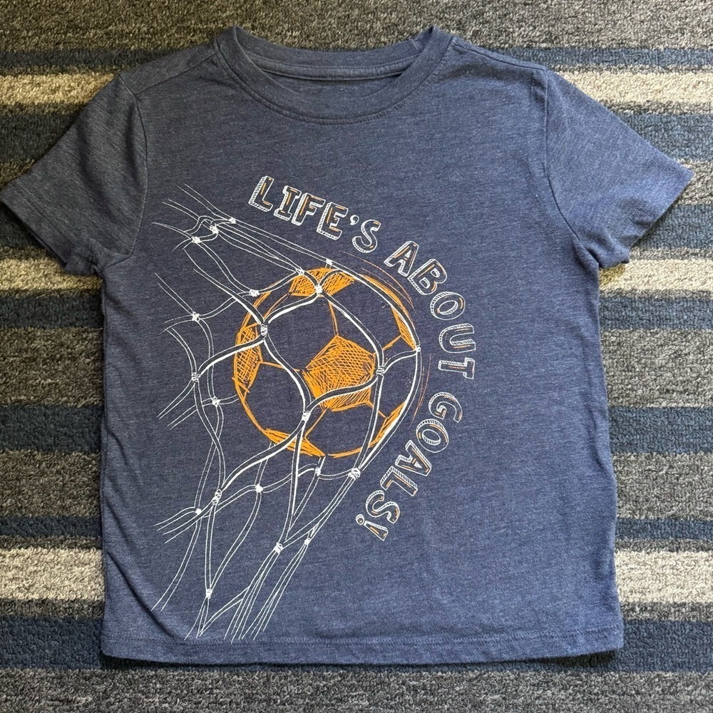 Cat‎ & Jack Kids Blue Graphic T-Shirt Size 5
